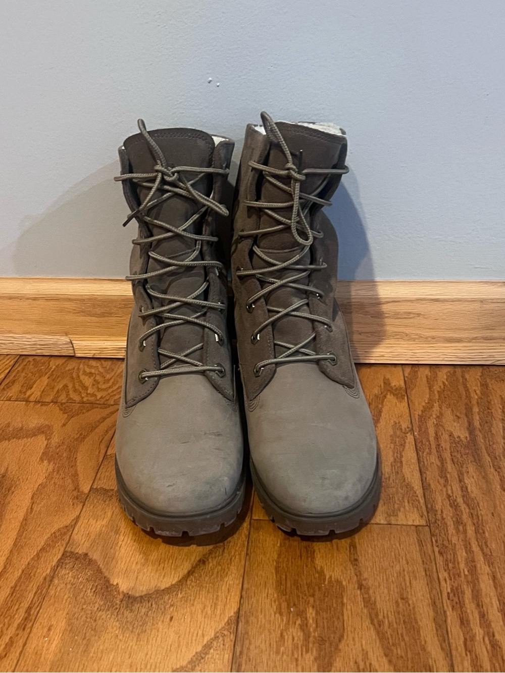 Taupe Timberland Lace-Up Winter Boots
